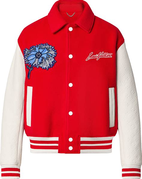 louis vuitton varsity jacket red